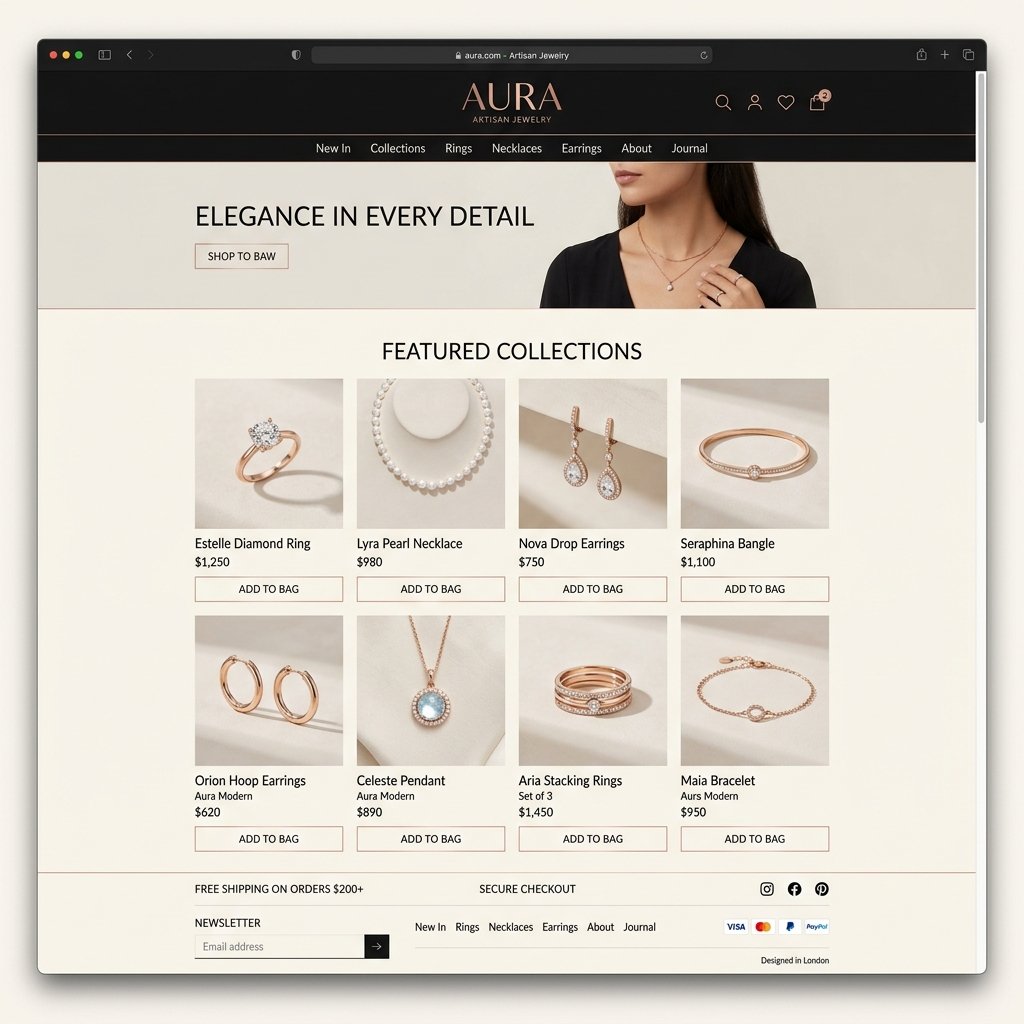 Handcrafted Jewelry → Digital Flagship Boutique