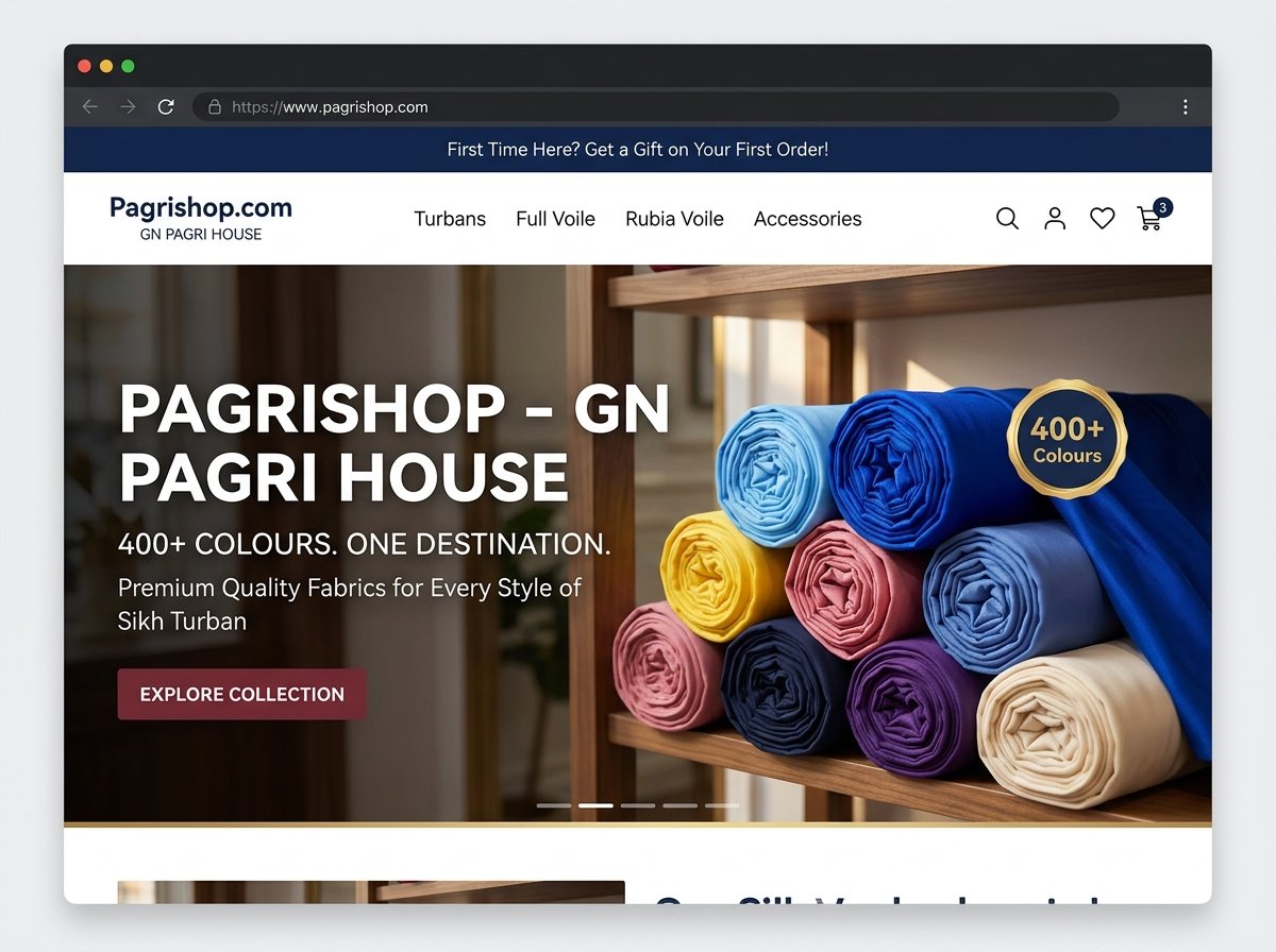 Pagrishop → Sikh Turban E-Commerce Launch